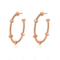 Simple And Elegant Round Studs Ring Spiral Texture Earrings - Norellé