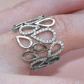 Women's Exaggerated And Personalized Drop-shaped Hollow Ring - Norellé