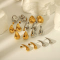 18K Gold High-grade Titanium Steel Simple Women’s Ear Studs - electronic accessories