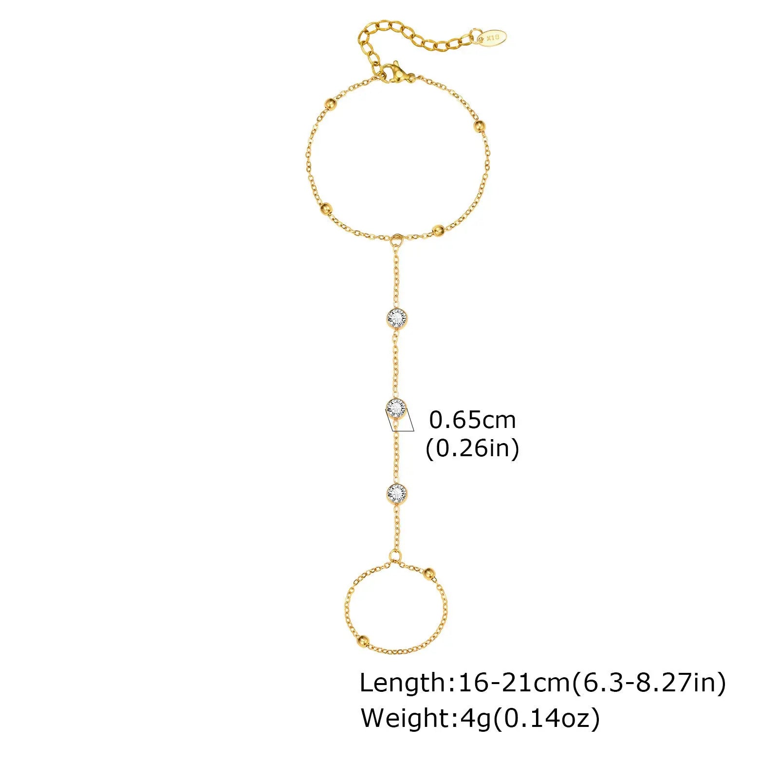 Stainless Steel Hand Support Chain Snake Chain Double Layer Twin - Norellé