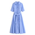 Design Sense Women's Clothing Slim Slimming Poplin Dress - Norellé