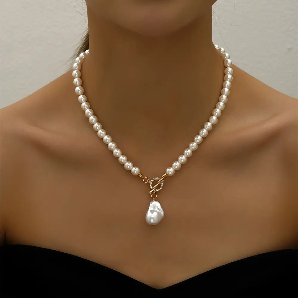 Trend Elegant Jewelry Wedding Big Pearl Necklace For Womenim