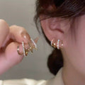 Women's Niche Design Internet Celebrity Fashion Four-claw Earrings Birthday Gift - Norellé