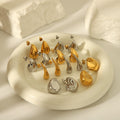 18K Gold High-grade Titanium Steel Simple Women's Ear Studs - Norellé