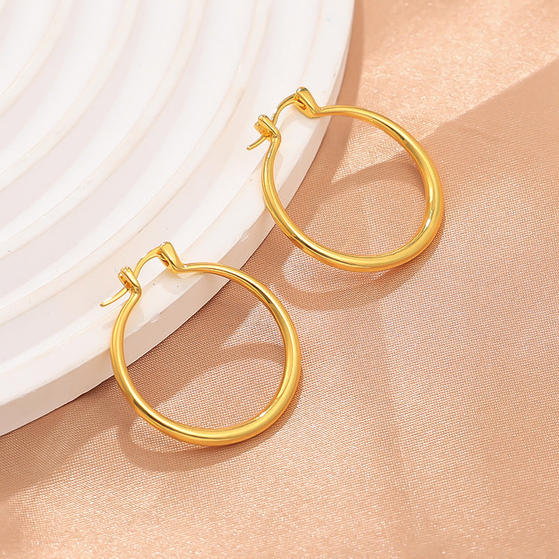 Eye-catching Accessories Fashion Simple Glossy Big Circle Earrings - Norellé