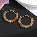 Natural Stone Stainless Steel Winding Earrings - Norellé