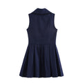 Women's Fashion Wide Pleated Lead Short Dress - Norellé