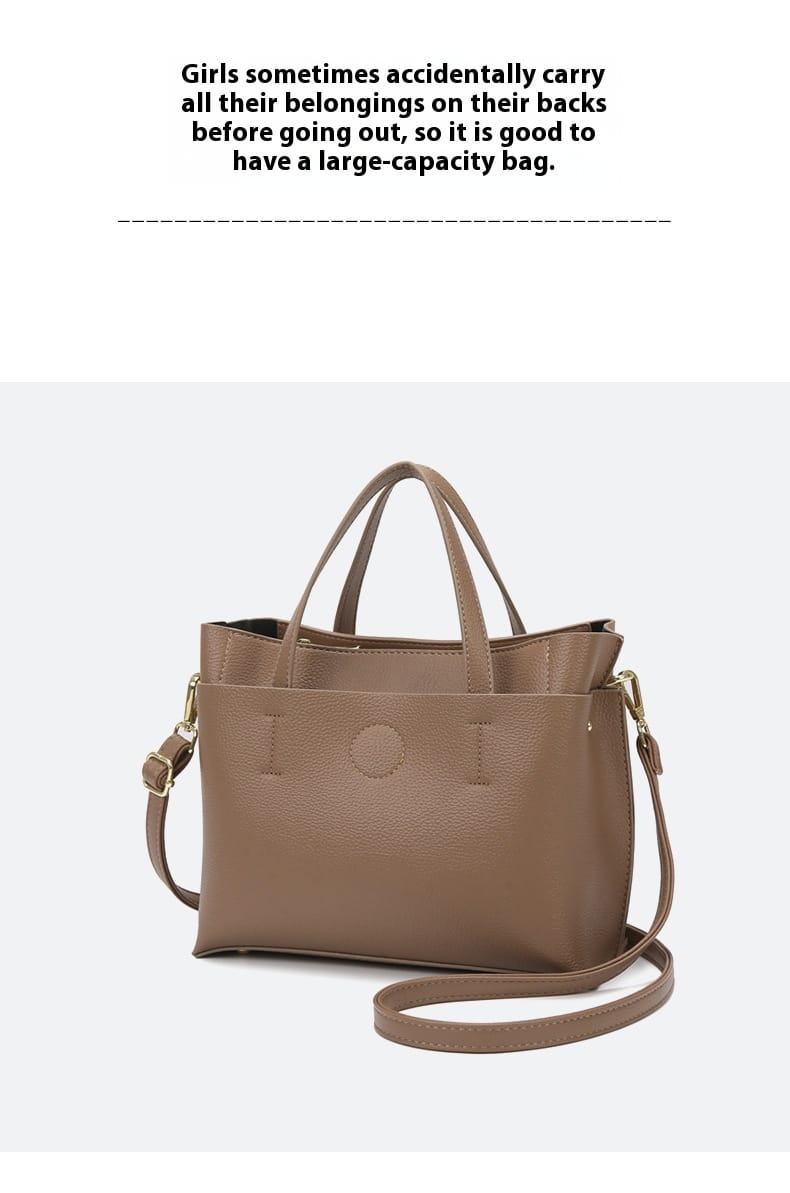 Tote Bag Large Capacity Multi-compartment Soft Surface Messenger