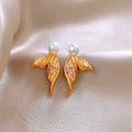 Silver Needle Fashion High-grade Diamond Enamel Earrings - Norellé
