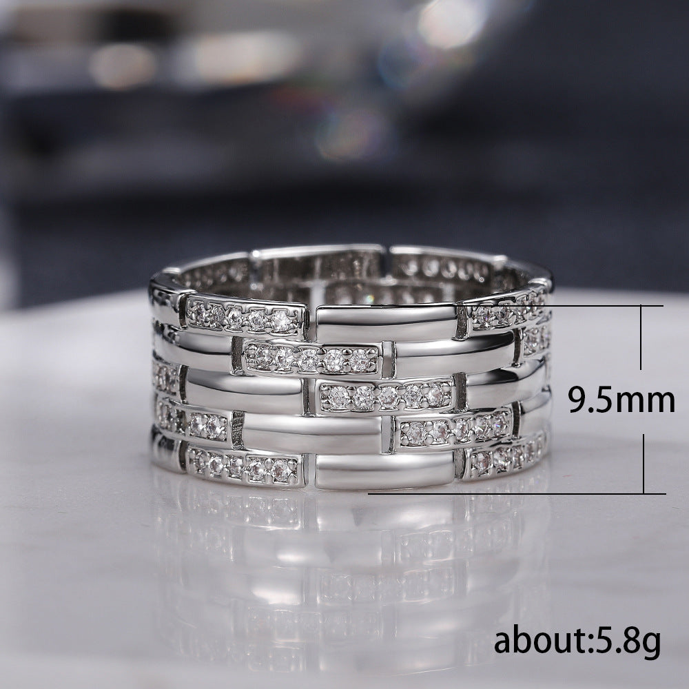 Micro Inlaid Zircon Business Ring - Norellé