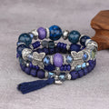 Multi-layer Wooden Bead Beaded Bracelet Elastic Bracelet Alluno