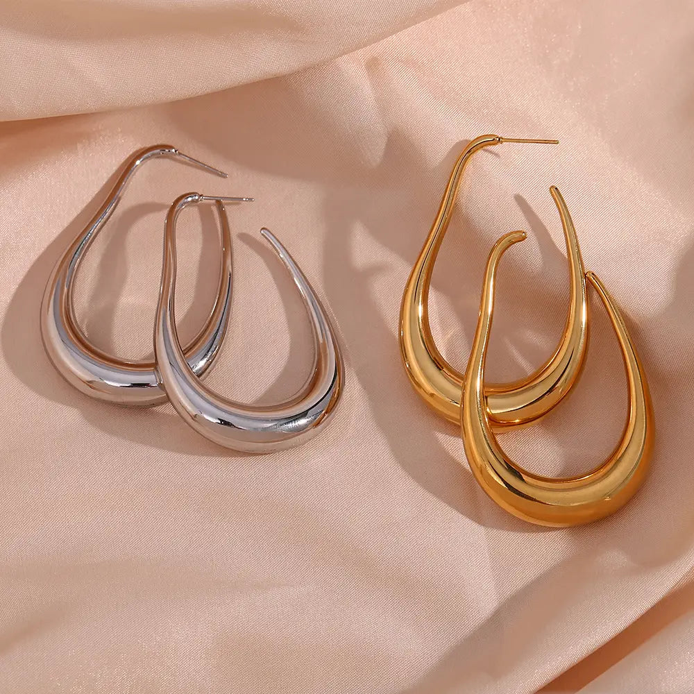Fashion Simple Stainless Steel Earrings