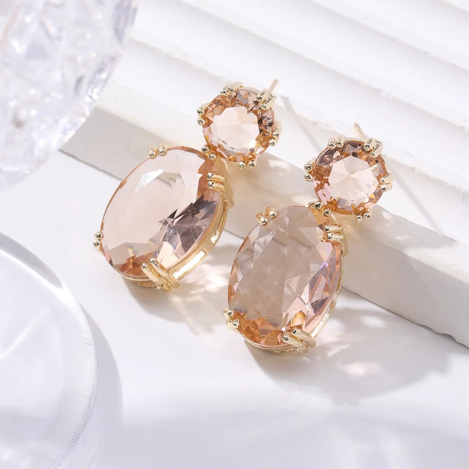 Creative Personality Drop-shaped Alloy Oval Earrings