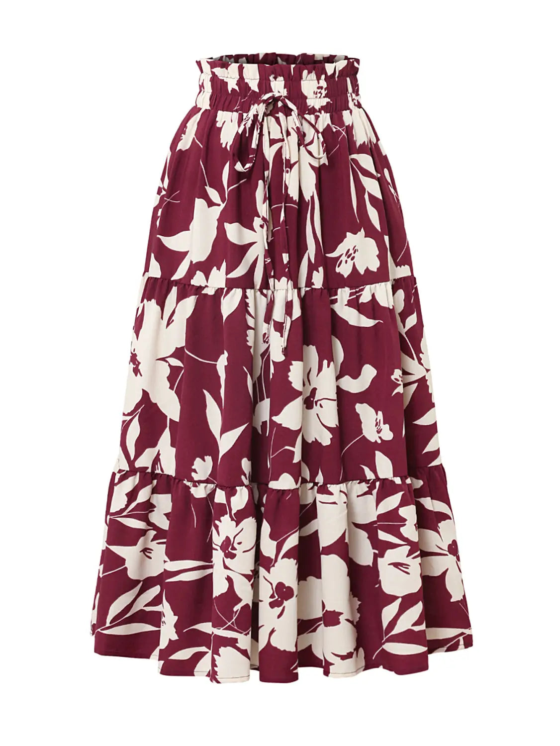 Printed A- Line Skirt Pleated Women