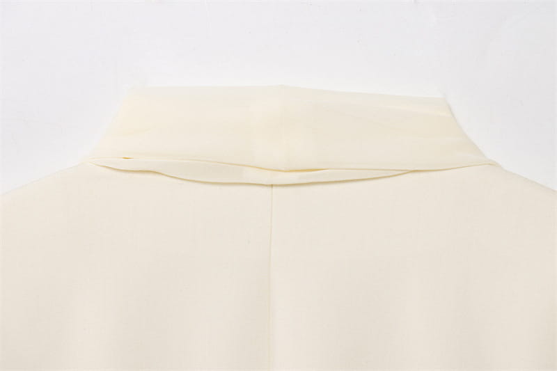 Thin Scarf Lapel Blazer Straight-leg Pants