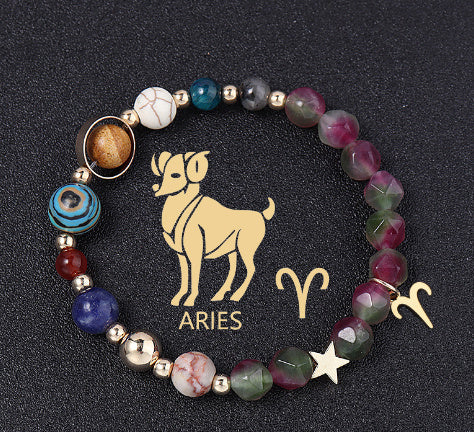 Natural Stone Hemp Stone Cut Surface Eight Planets Personalized Fashionable All-match - Norellé