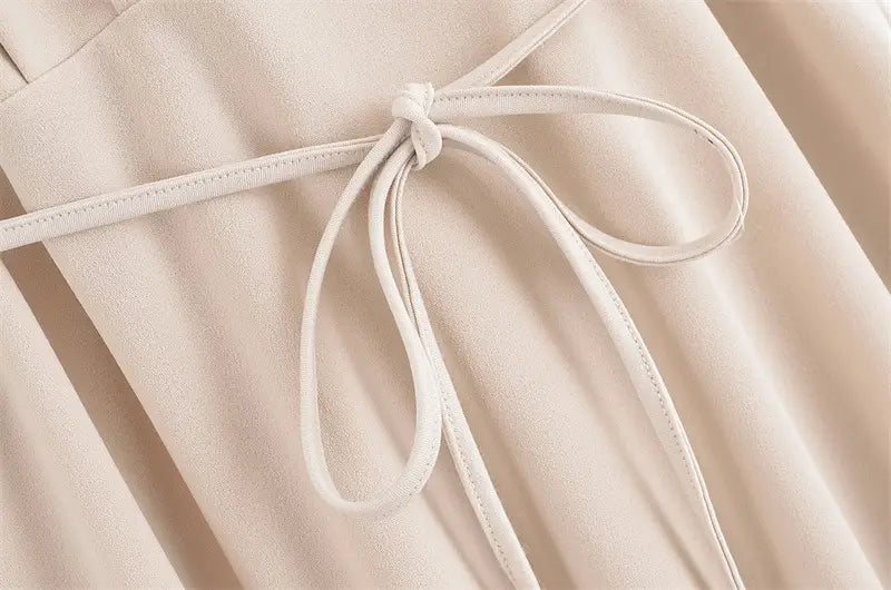 Summer Lace-up Hanging Collar Sleeveless Dress