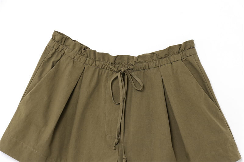 Pocket Decoration Short Shirt Leisure Skirt