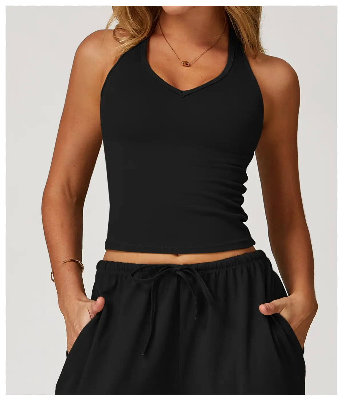 Brushed Yoga Vest V-shaped Tight Beauty Back Exercise