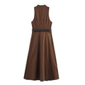 With Belt Midi Skirt Dress - Norellé