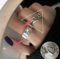 Shiny Geometric Ring Female Fashion Temperament Multi-layer Line Open Ring I - Norellé