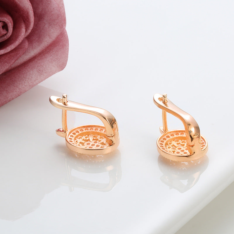 Special-interest Simple Temperamental And Personalized Zircon Earrings - Norellé