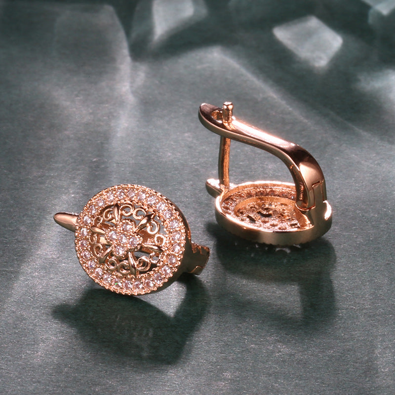 Special-interest Simple Temperamental And Personalized Zircon Earrings - Norellé
