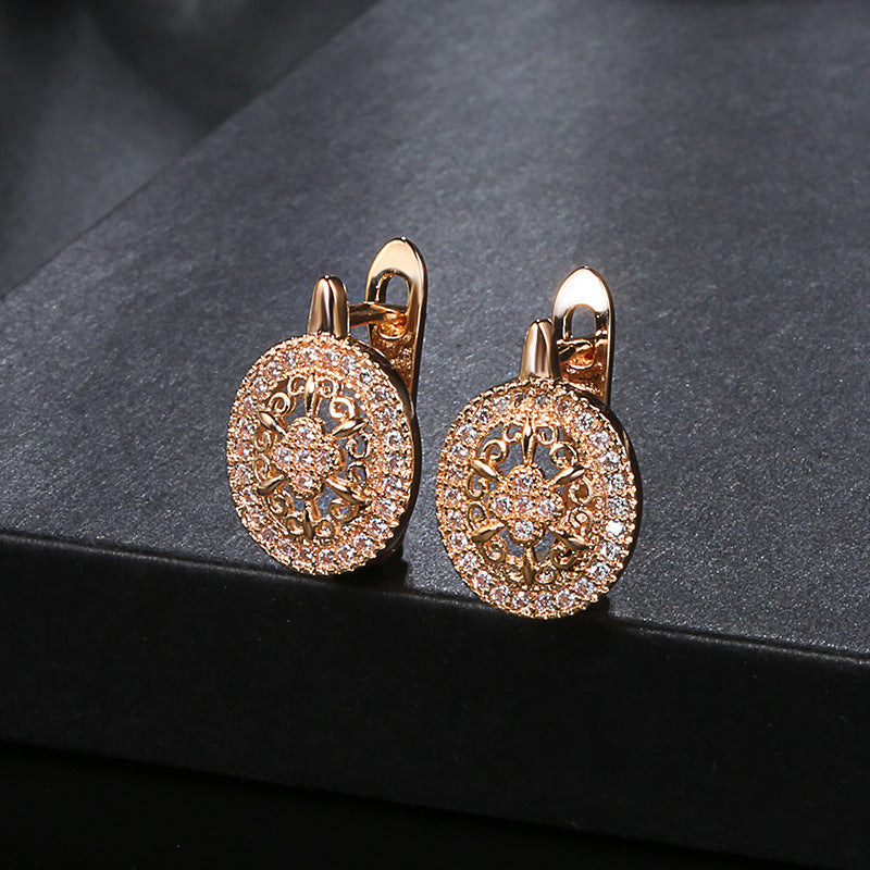 Special-interest Simple Temperamental And Personalized Zircon Earrings - Norellé