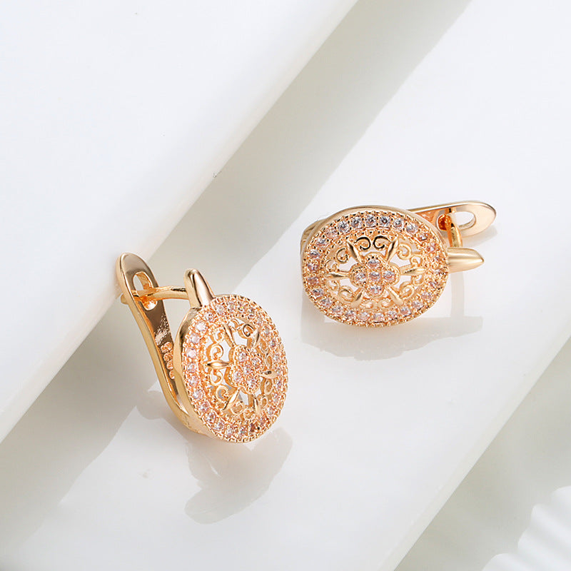 Special-interest Simple Temperamental And Personalized Zircon Earrings - Norellé