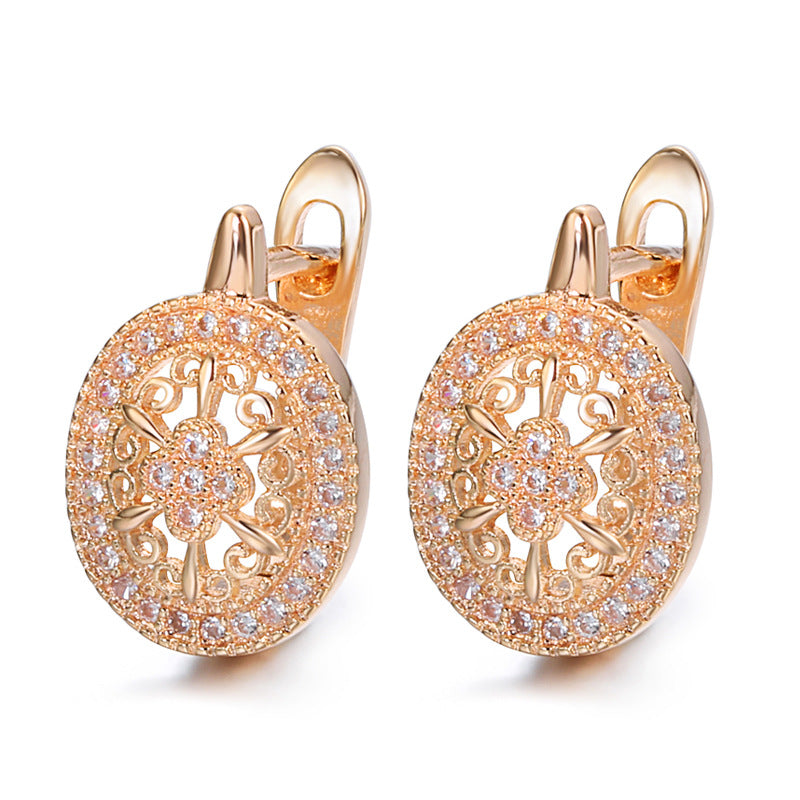 Special-interest Simple Temperamental And Personalized Zircon Earrings - Norellé