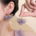 Net Yarn Flowers Earrings - Norellé