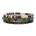 Simple Turquoise Wooden Bead Bracelet - Norellé