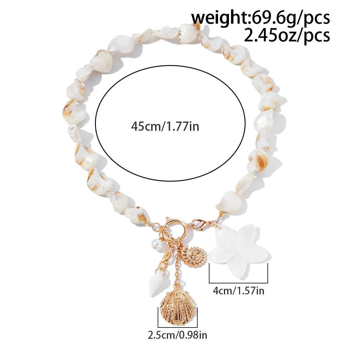 Casual Beach Shell Clavicle Necklace Suit