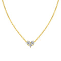 S925 Sterling Silver Necklace Women's Advanced Oval Water Foam 8A Heart-shaped Zircon Flower Horse Eye Clavicle Chain - Norellé