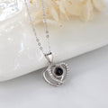 Language I Love You Love Heart-shaped Projection Necklace - Norellé