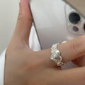 Shiny Geometric Ring Female Fashion Temperament Multi-layer Line Open Ring I - Norellé