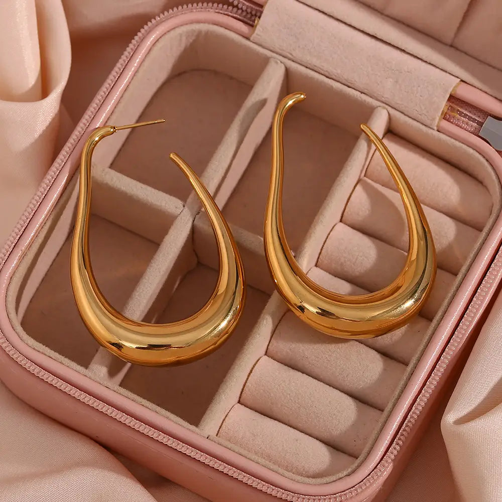 Fashion Simple Stainless Steel Earrings