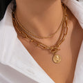 Vintage Ins Portrait Pendant Necklace Suit - Norellé
