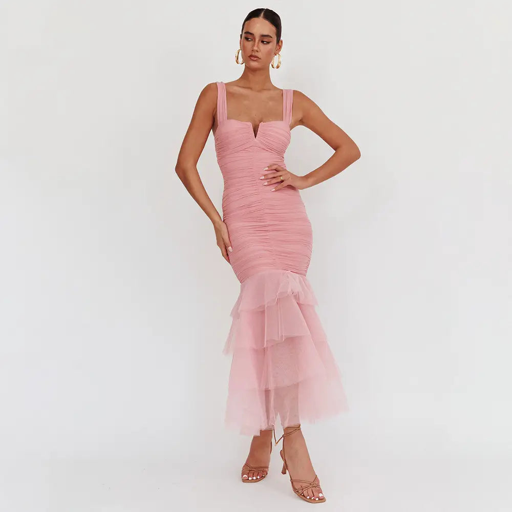 Patchwork Suspender Dress