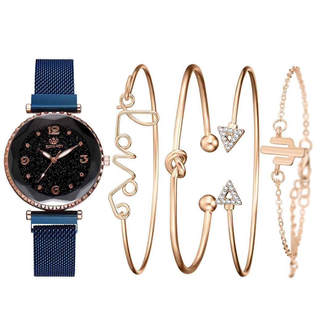 Women Watches Starry Sky Magnet Buckle Fashion Bracelet Wristwatch Roman Numeral Simple Clock Gift - Norellé