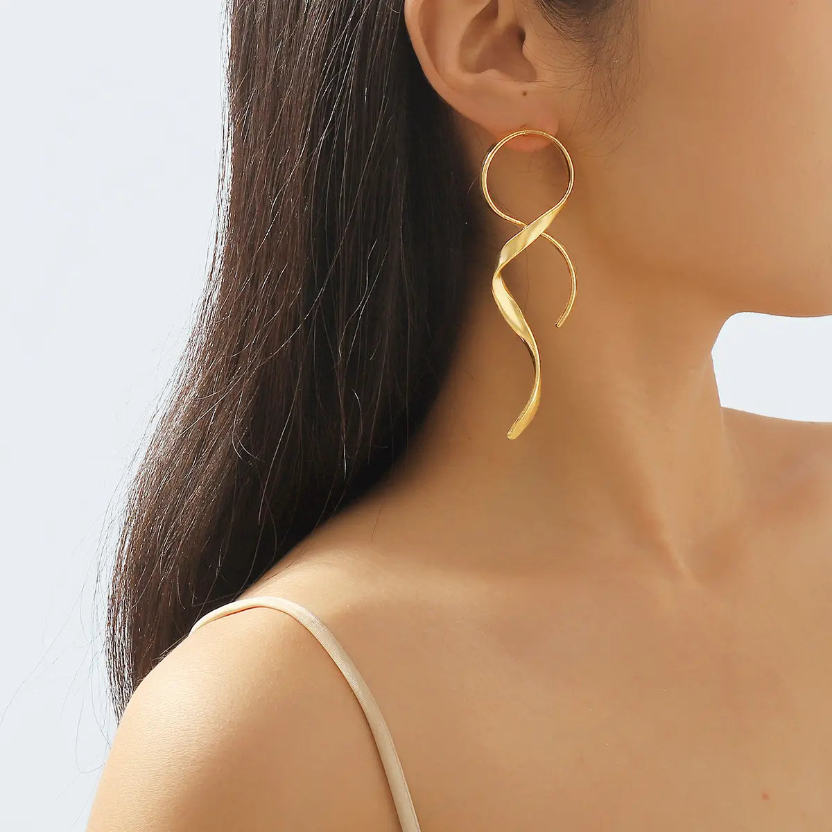 Simple Metal Asymmetric Fashion Earrings