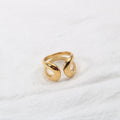 Women's Adjustable Alloy Geometric Hollow Ring - Norellé
