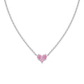 S925 Sterling Silver Necklace Women's Advanced Oval Water Foam 8A Heart-shaped Zircon Flower Horse Eye Clavicle Chain - Norellé