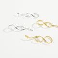 Line Simple Metal Earrings Asymmetric Fashion Earrings - Norellé