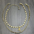 26 Initial Letter Anklets Gold Double Layer Chain Anklet Twin - electronic accessories
