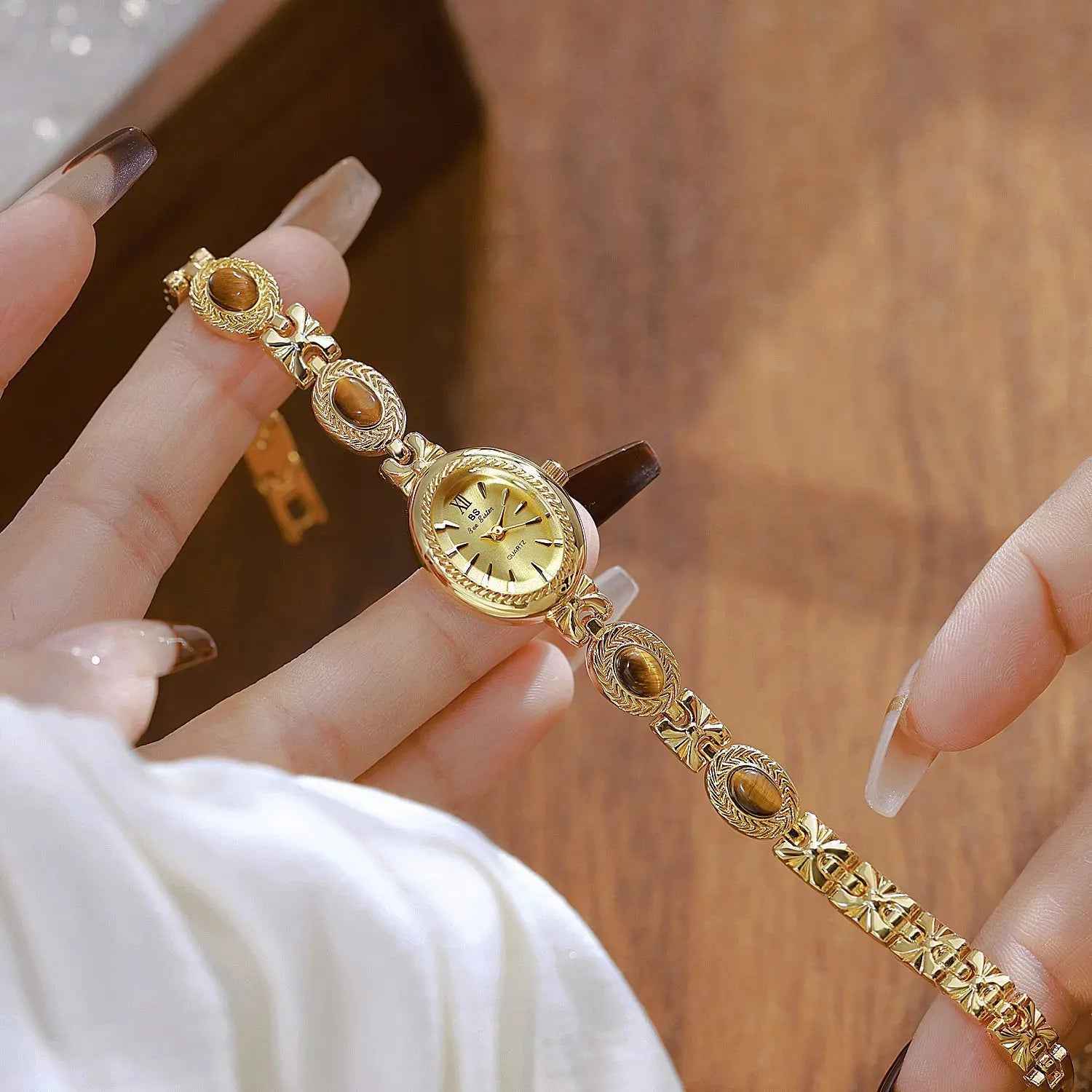 Natural Tigereye Maillard Advanced Chain Watch - Norellé