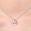 Drop-shaped Diamond-embedded Smart Pendant Necklace - Norellé