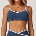 Nude Feel Yoga Bra Hollow-out Beauty Back Contrast Color Quick-drying - Norellé