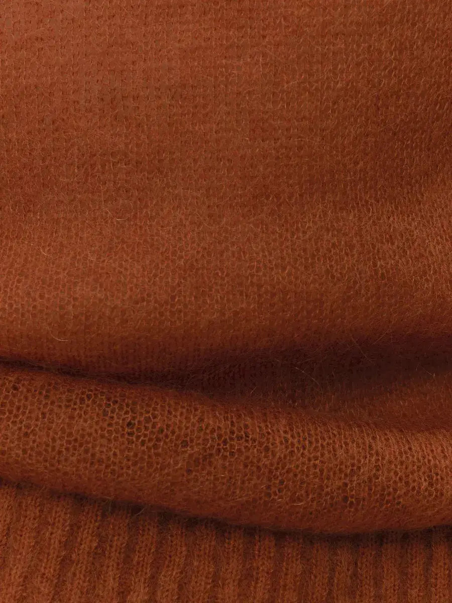 Sweater Blouse Women’s Round Neck See-through