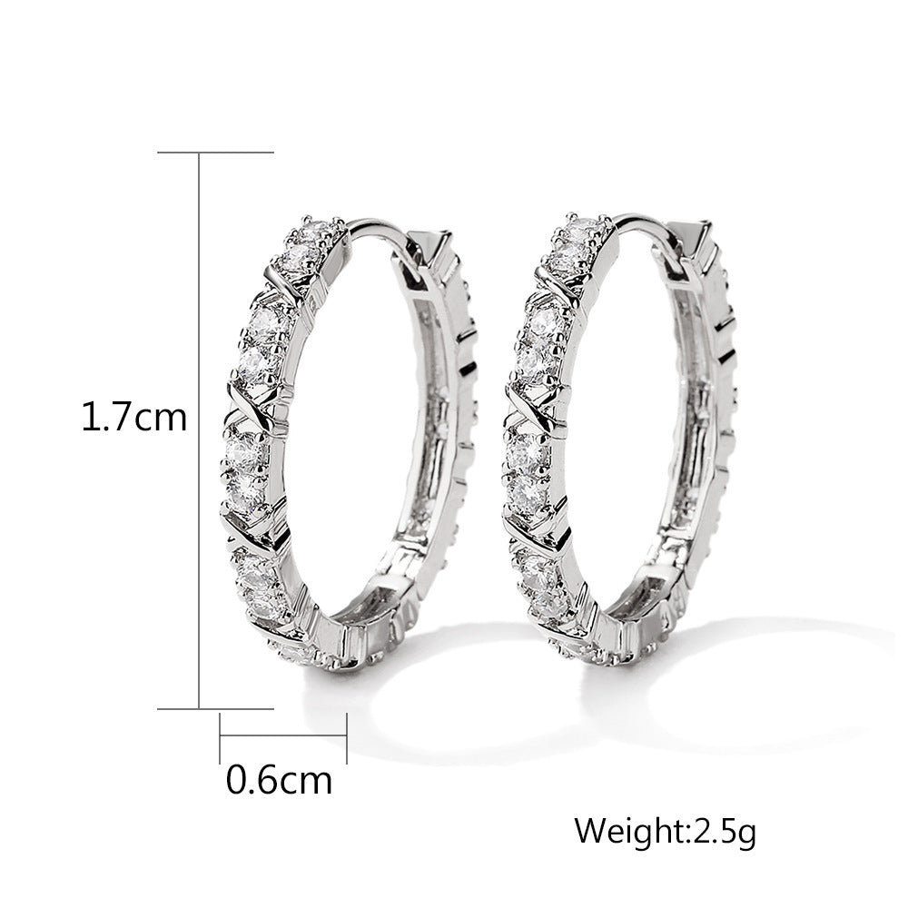 Cold Geometric Round Earrings Women - Norellé